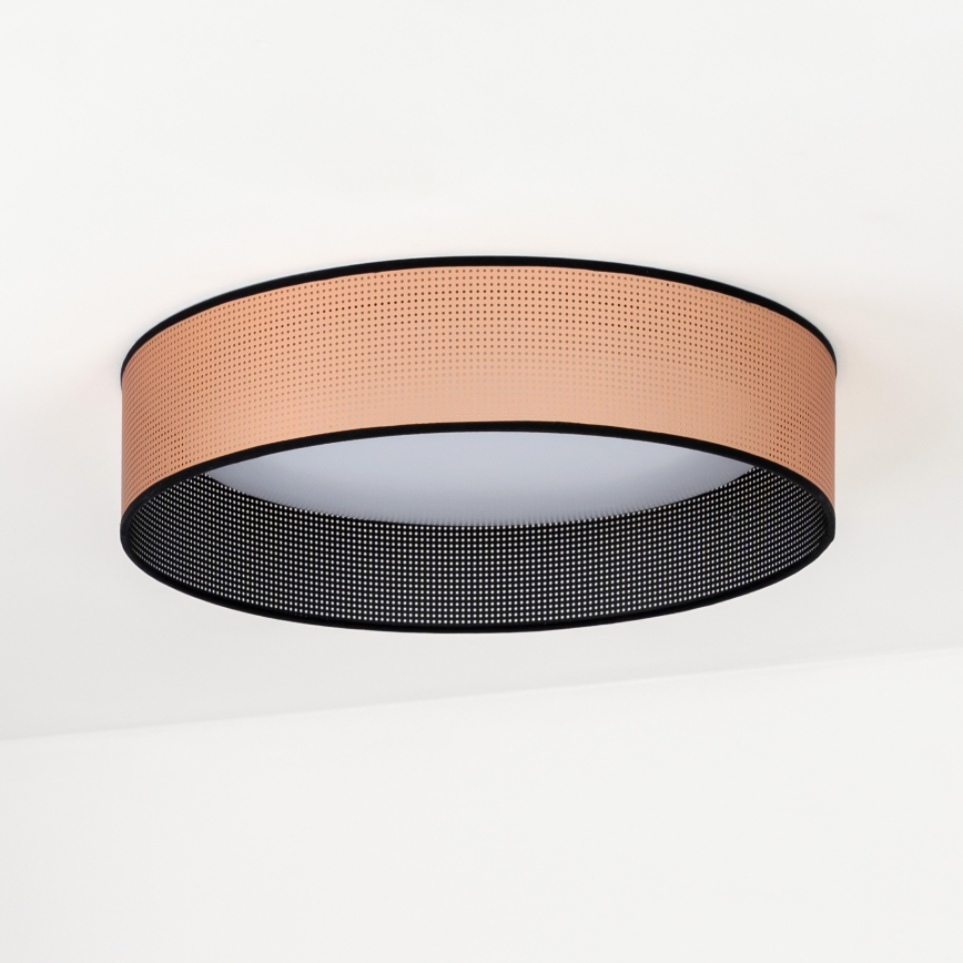 Duolla - LED Ceiling light ROLLER LED/24W/230V d. 45 cm copper/black