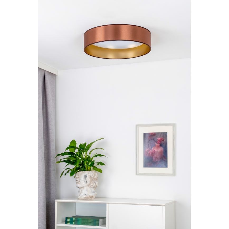 Duolla - LED Ceiling light ROLLER LED/24W/230V d. 45 cm copper/gold
