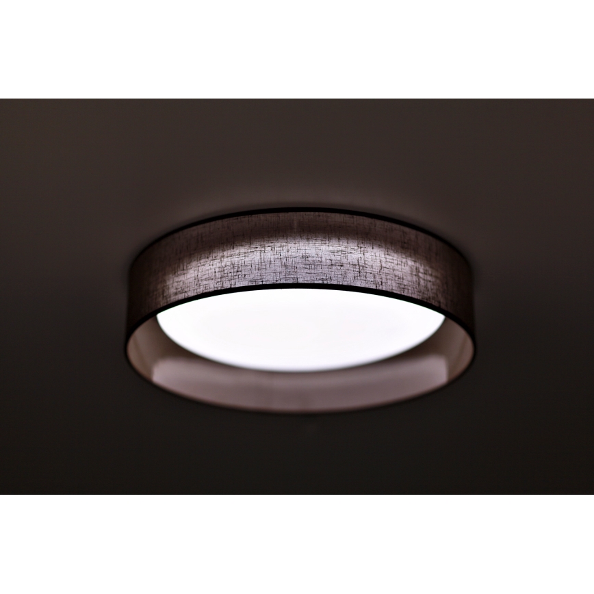 Duolla - LED Ceiling light ROLLER LED/24W/230V d. 45 cm dark brown