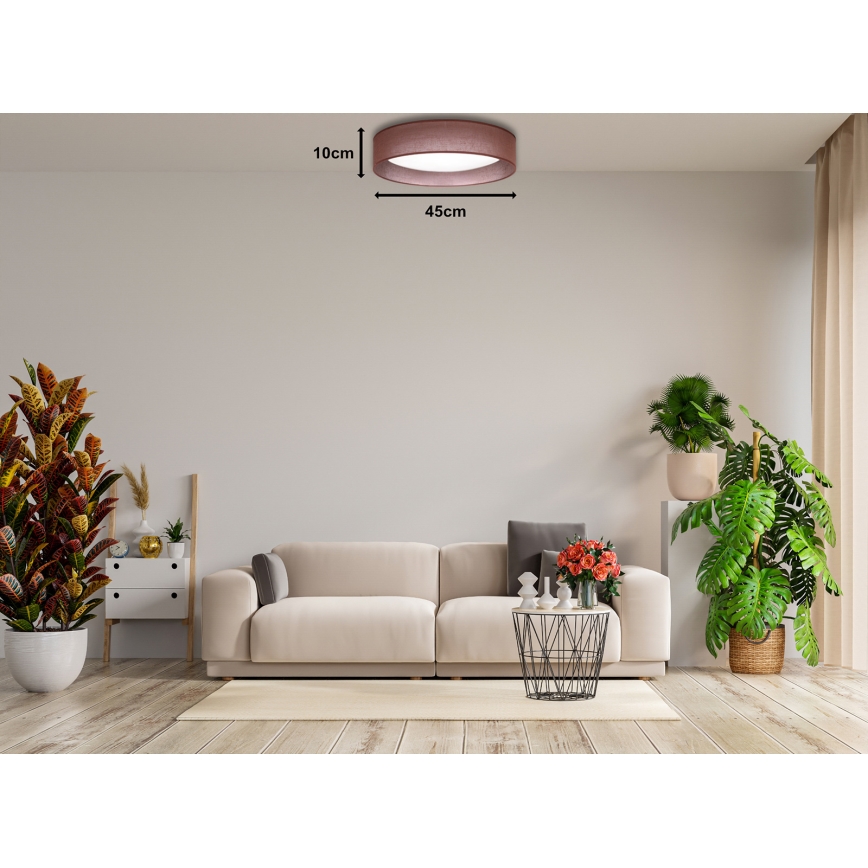 Duolla - LED Ceiling light ROLLER LED/24W/230V d. 45 cm dark brown