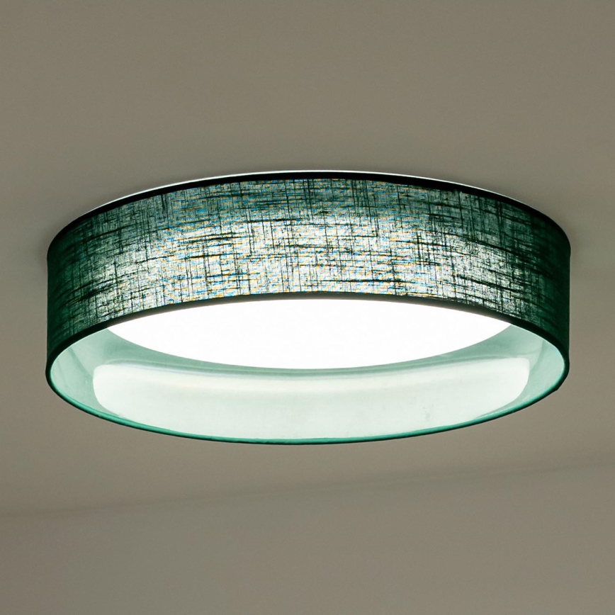 Duolla - LED Ceiling light ROLLER LED/24W/230V d. 45 cm green