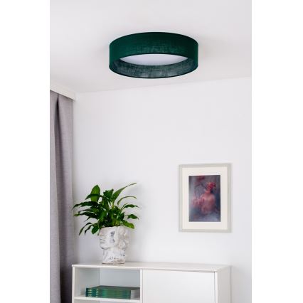 Duolla - LED Ceiling light ROLLER LED/24W/230V d. 45 cm green