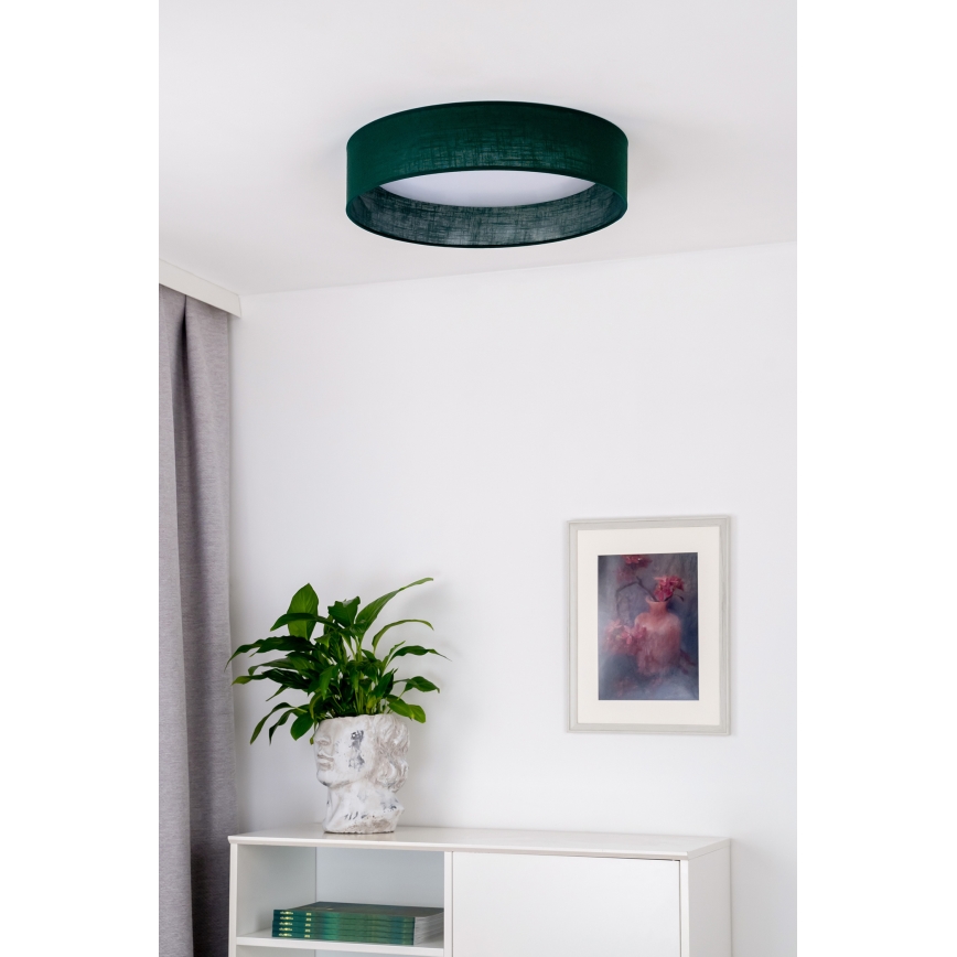 Duolla - LED Ceiling light ROLLER LED/24W/230V d. 45 cm green
