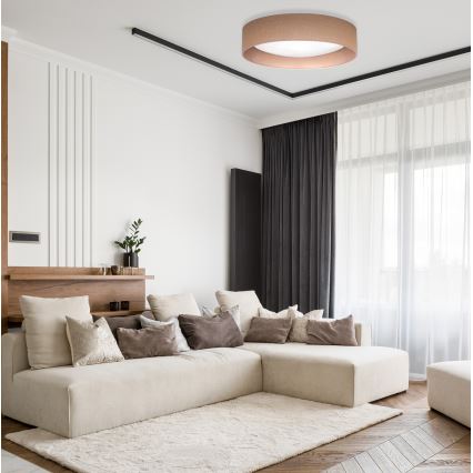 Duolla - LED Ceiling light ROLLER LED/24W/230V d. 45 cm light brown