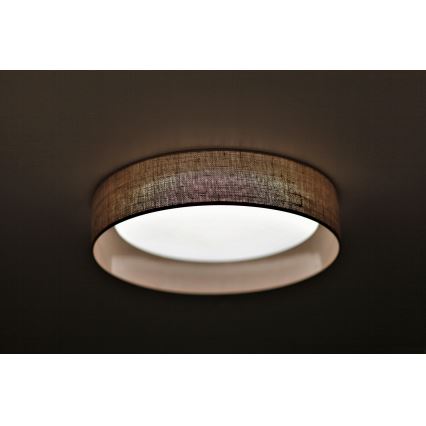 Duolla - LED Ceiling light ROLLER LED/24W/230V d. 45 cm light brown
