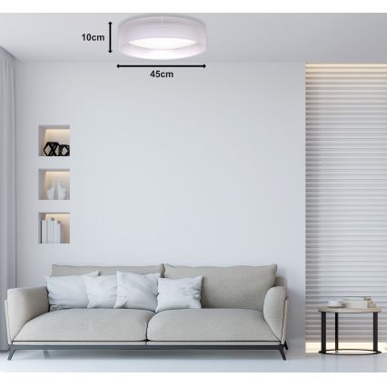 Duolla - LED Ceiling light ROLLER LED/24W/230V d. 45 cm light grey