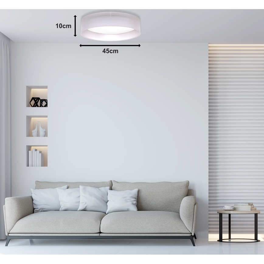 Duolla - LED Ceiling light ROLLER LED/24W/230V d. 45 cm light grey
