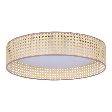 Duolla - LED Ceiling light ROLLER LED/24W/230V d. 45 cm rattan