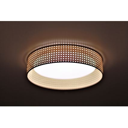Duolla - LED Ceiling light ROLLER LED/24W/230V d. 45 cm rattan