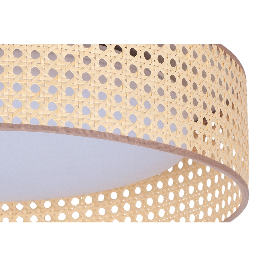 Duolla - LED Ceiling light ROLLER LED/24W/230V d. 45 cm rattan