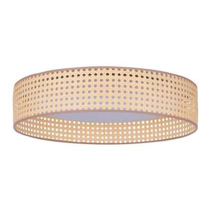 Duolla - LED Ceiling light ROLLER LED/24W/230V d. 45 cm rattan