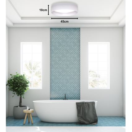 Duolla - LED Ceiling light ROLLER LED/24W/230V d. 45 cm white