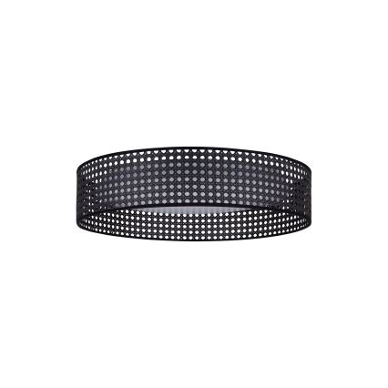 Duolla - LED Ceiling light ROLLER RATTAN LED/24W/230V d. 45 cm black