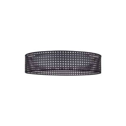 Duolla - LED Ceiling light ROLLER RATTAN LED/24W/230V d. 45 cm black
