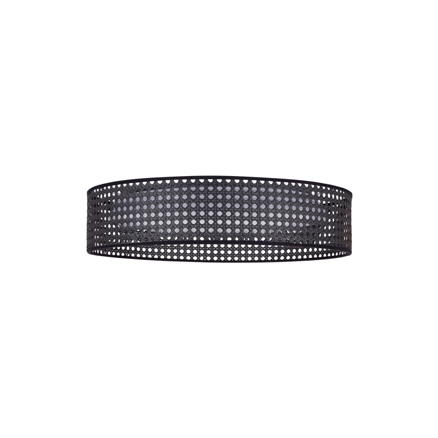 Duolla - LED Ceiling light ROLLER RATTAN LED/24W/230V d. 45 cm black