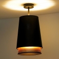 Duolla - Surface-mounted chandelier BELL SHINY 1xE27/15W/230V d. 25 cm black/copper