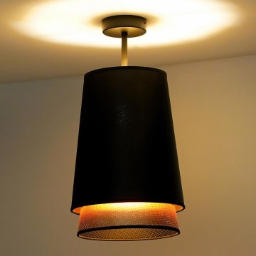 Duolla - Surface-mounted chandelier BELL SHINY 1xE27/15W/230V d. 25 cm black/copper