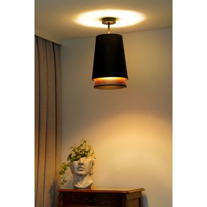 Duolla - Surface-mounted chandelier BELL SHINY 1xE27/15W/230V d. 25 cm black/copper
