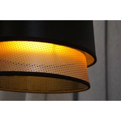 Duolla - Surface-mounted chandelier BELL SHINY 1xE27/15W/230V d. 25 cm black/copper
