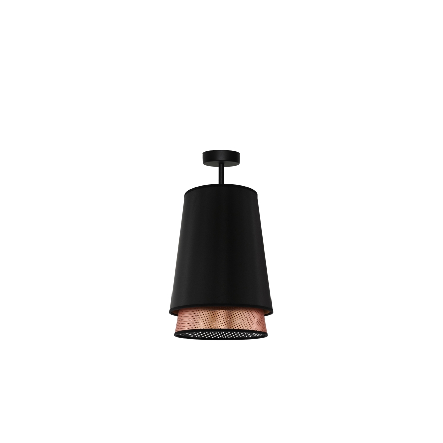 Duolla - Surface-mounted chandelier BELL SHINY 1xE27/15W/230V d. 25 cm black/copper