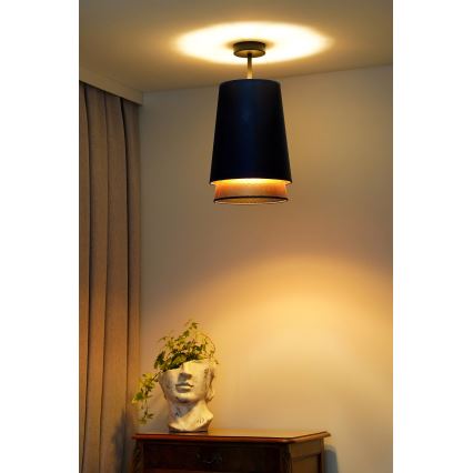 Duolla - Surface-mounted chandelier BELL SHINY 1xE27/15W/230V d. 25 cm blue/copper