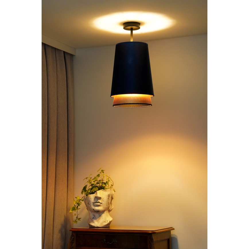 Duolla - Surface-mounted chandelier BELL SHINY 1xE27/15W/230V d. 25 cm blue/copper
