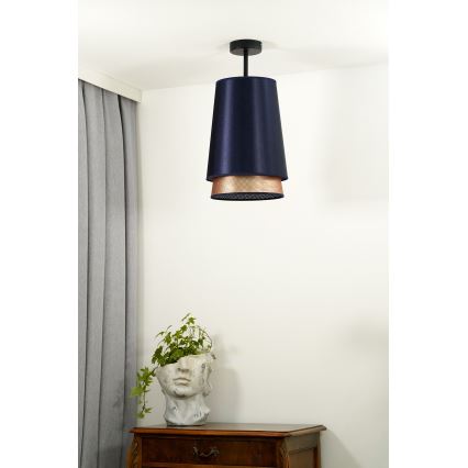 Duolla - Surface-mounted chandelier BELL SHINY 1xE27/15W/230V d. 25 cm blue/copper