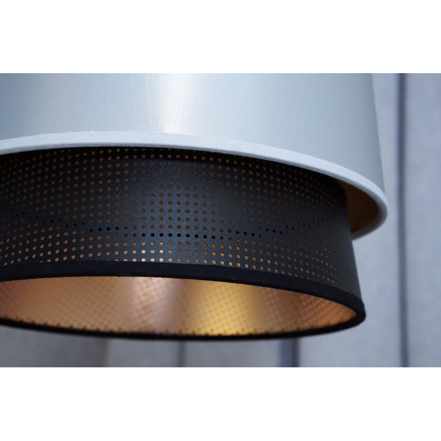 Duolla - Surface-mounted chandelier BELL SHINY 1xE27/15W/230V d. 25 cm silver/black