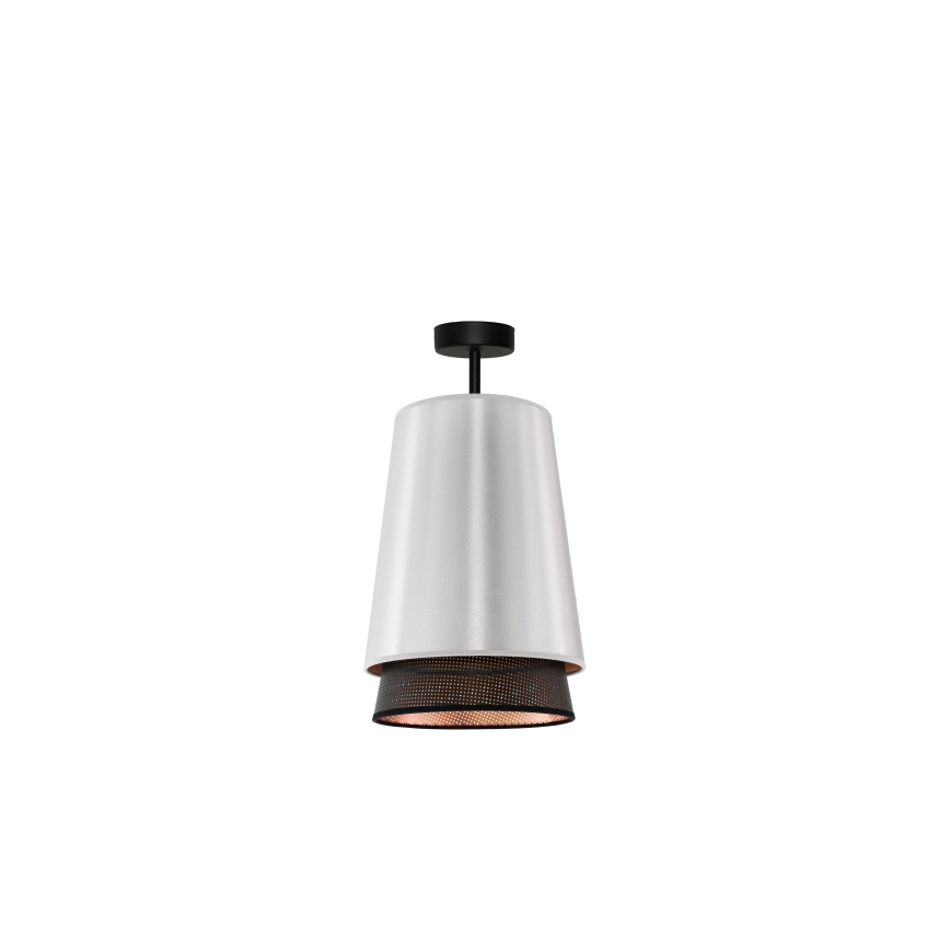 Duolla - Surface-mounted chandelier BELL SHINY 1xE27/15W/230V d. 25 cm silver/black