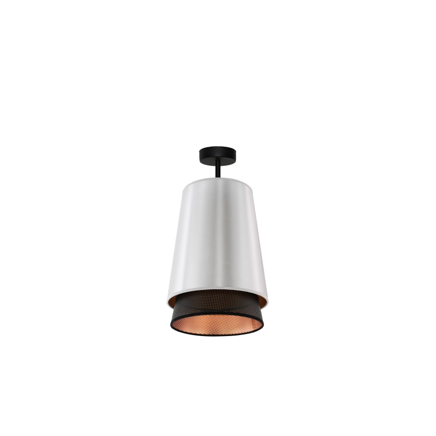 Duolla - Surface-mounted chandelier BELL SHINY 1xE27/15W/230V d. 25 cm silver/black