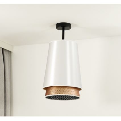Duolla - Surface-mounted chandelier BELL SHINY 1xE27/15W/230V d. 25 cm white/copper