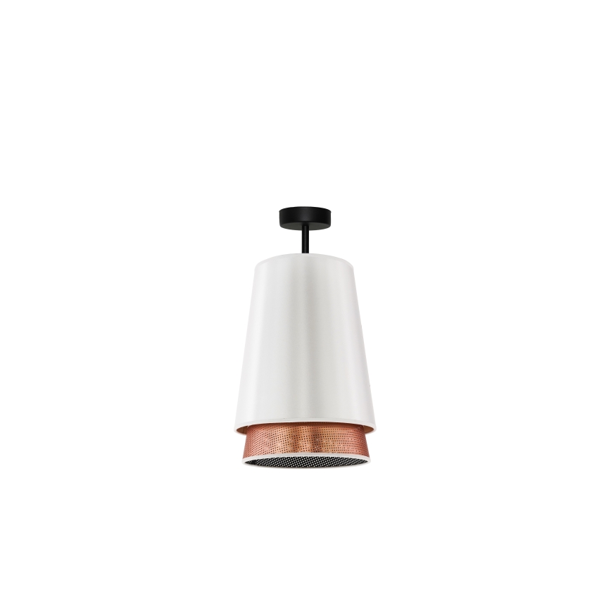 Duolla - Surface-mounted chandelier BELL SHINY 1xE27/15W/230V d. 25 cm white/copper