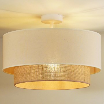 Duolla - Surface-mounted chandelier BOHO 1xE27/15W/230V d. 45 cm creamy/brown