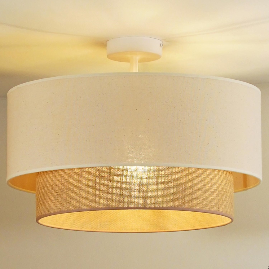 Duolla - Surface-mounted chandelier BOHO 1xE27/15W/230V d. 45 cm creamy/brown