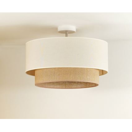 Duolla - Surface-mounted chandelier BOHO 1xE27/15W/230V d. 45 cm creamy/brown