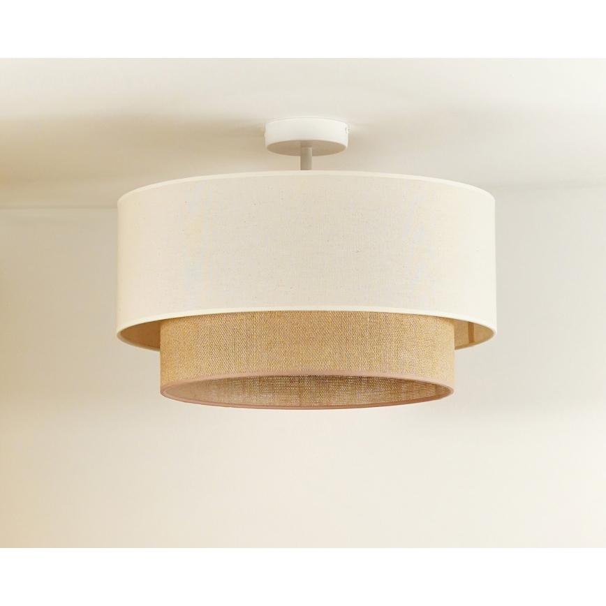Duolla - Surface-mounted chandelier BOHO 1xE27/15W/230V d. 45 cm creamy/brown