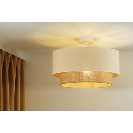 Duolla - Surface-mounted chandelier BOHO 1xE27/15W/230V d. 45 cm creamy/brown