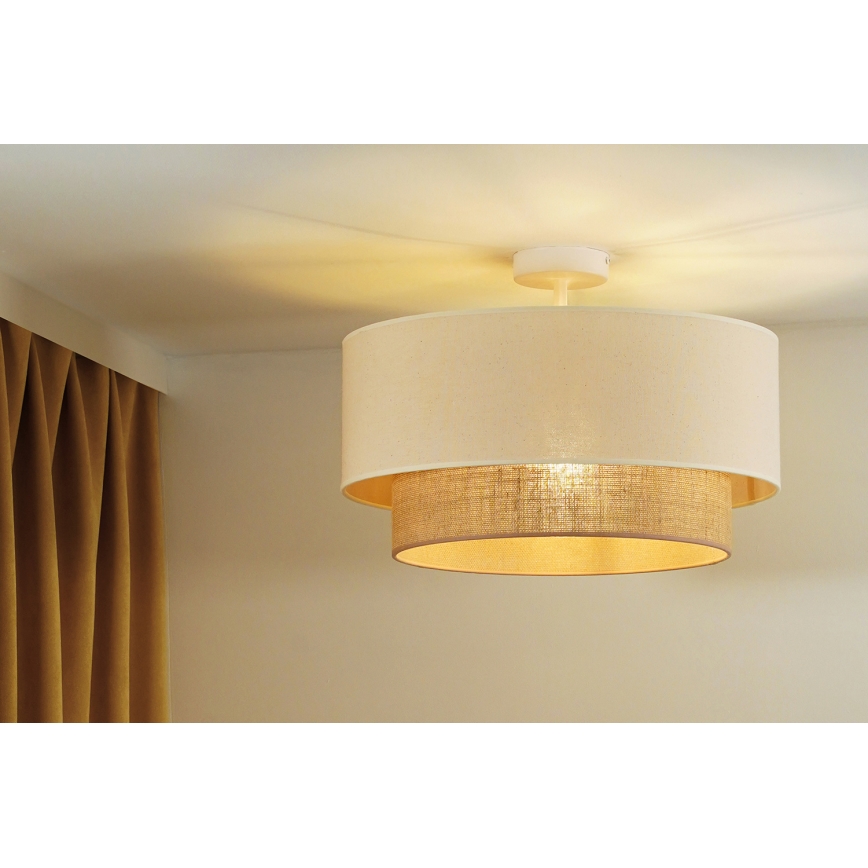 Duolla - Surface-mounted chandelier BOHO 1xE27/15W/230V d. 45 cm creamy/brown