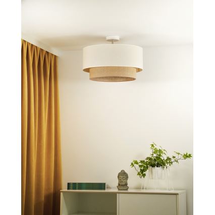 Duolla - Surface-mounted chandelier BOHO 1xE27/15W/230V d. 45 cm creamy/brown