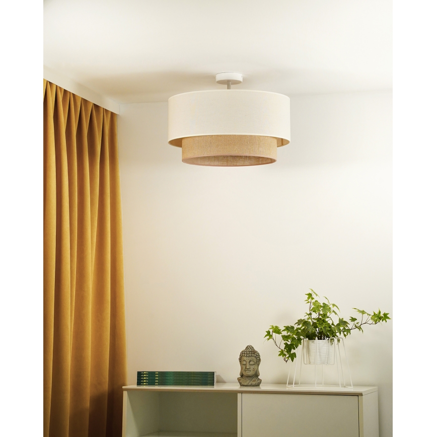Duolla - Surface-mounted chandelier BOHO 1xE27/15W/230V d. 45 cm creamy/brown