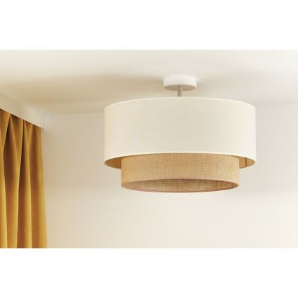 Duolla - Surface-mounted chandelier BOHO 1xE27/15W/230V d. 45 cm creamy/brown