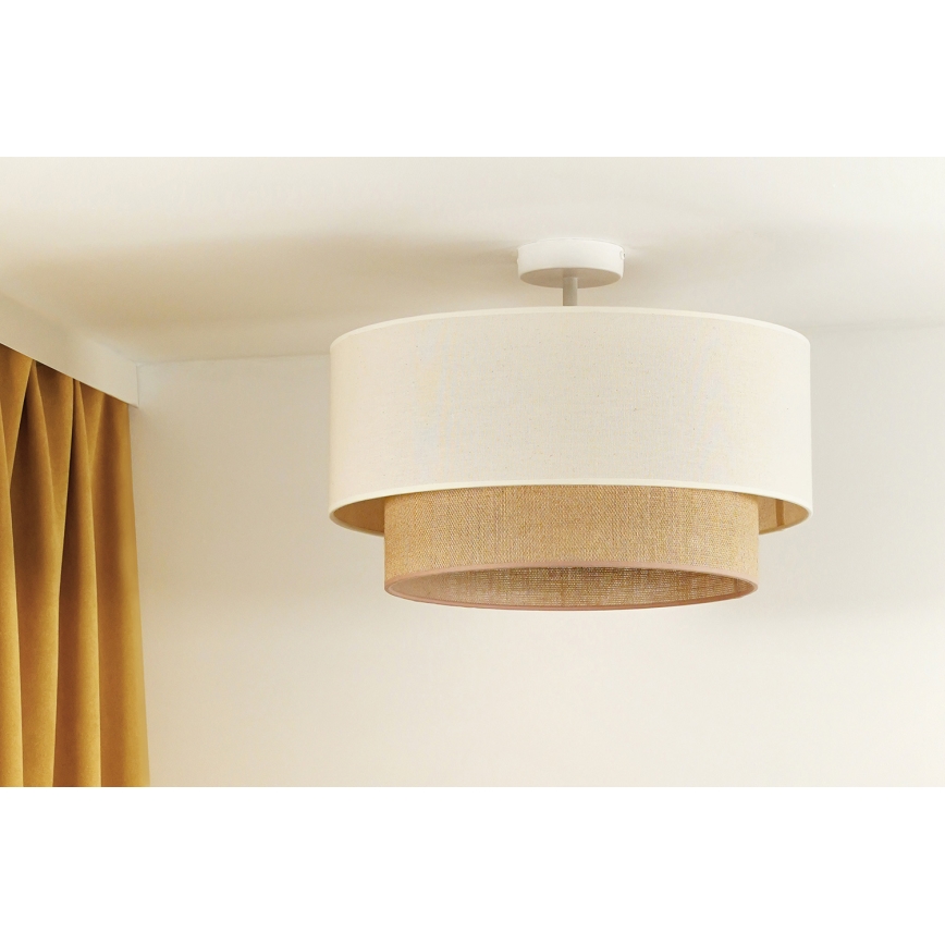 Duolla - Surface-mounted chandelier BOHO 1xE27/15W/230V d. 45 cm creamy/brown