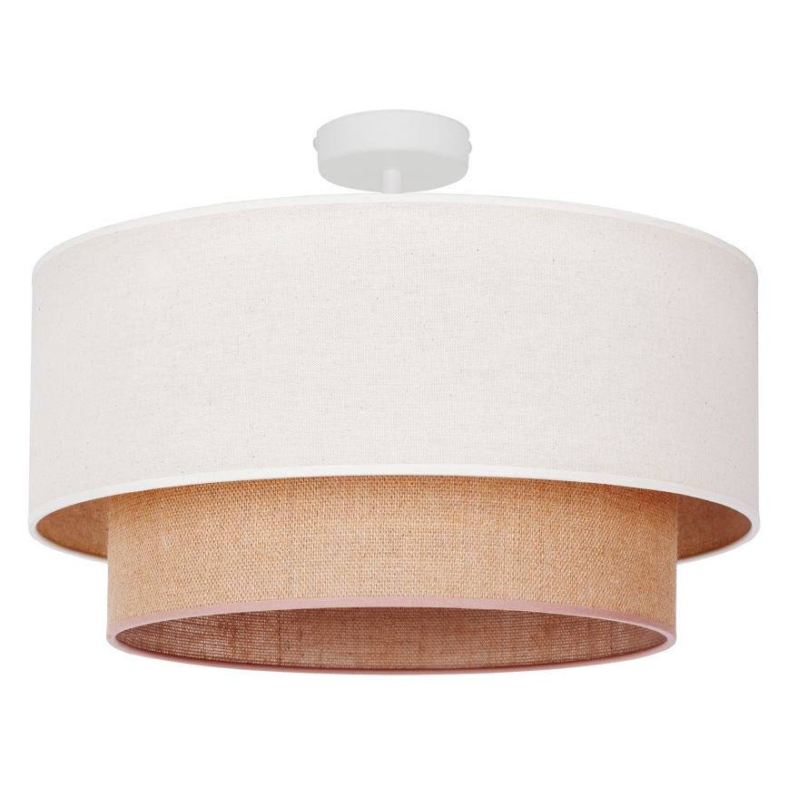 Duolla - Surface-mounted chandelier BOHO 1xE27/15W/230V d. 45 cm creamy/brown