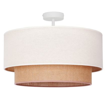 Duolla - Surface-mounted chandelier BOHO 1xE27/15W/230V d. 45 cm creamy/brown