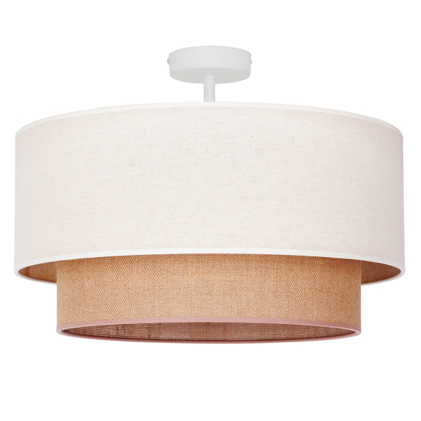 Duolla - Surface-mounted chandelier BOHO 1xE27/15W/230V d. 45 cm creamy/brown