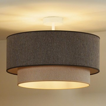 Duolla - Surface-mounted chandelier BOHO ECO RECYCLING 1xE27/15W/230V d. 45 cm brown/creamy