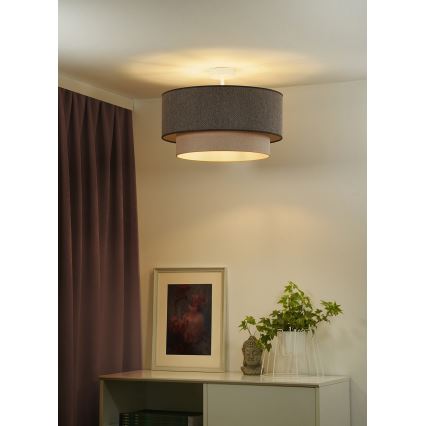 Duolla - Surface-mounted chandelier BOHO ECO RECYCLING 1xE27/15W/230V d. 45 cm brown/creamy