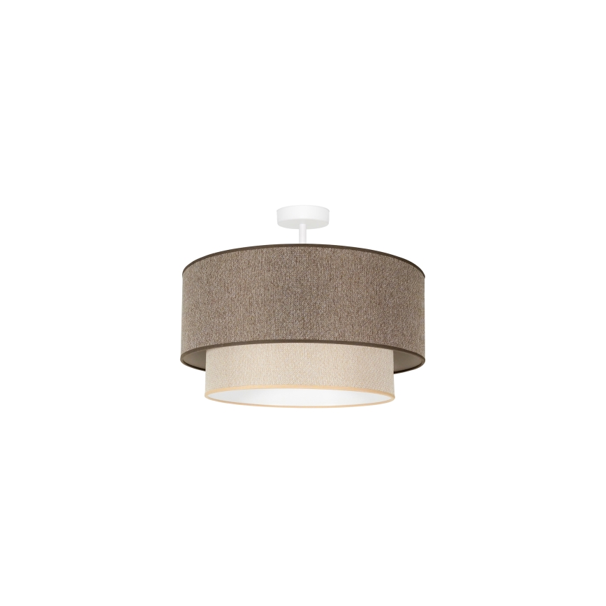 Duolla - Surface-mounted chandelier BOHO ECO RECYCLING 1xE27/15W/230V d. 45 cm brown/creamy