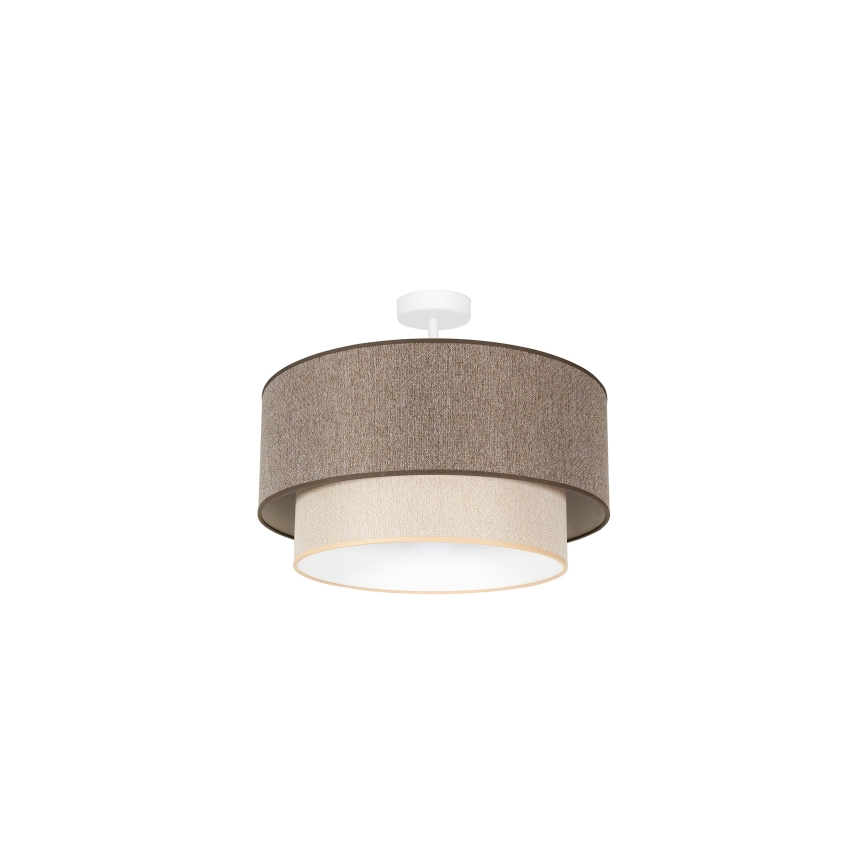 Duolla - Surface-mounted chandelier BOHO ECO RECYCLING 1xE27/15W/230V d. 45 cm brown/creamy
