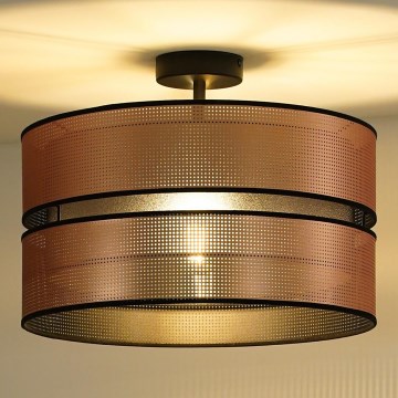Duolla - Surface-mounted chandelier COPPER SHINY 1xE27/15W/230V d. 40 cm copper/black